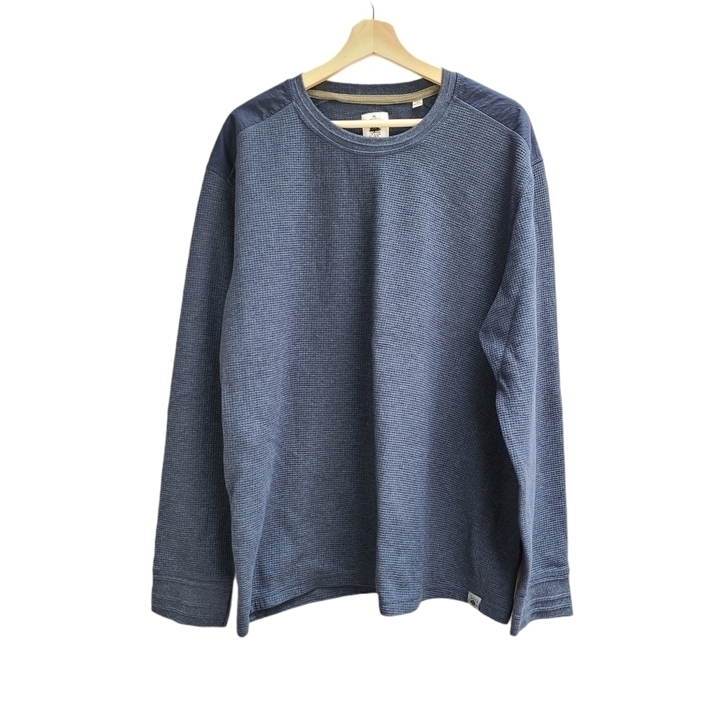 The Authentic Copper & Oak Supply Waffle Knit Shirt, Grey Blue Heather, Size XXL
